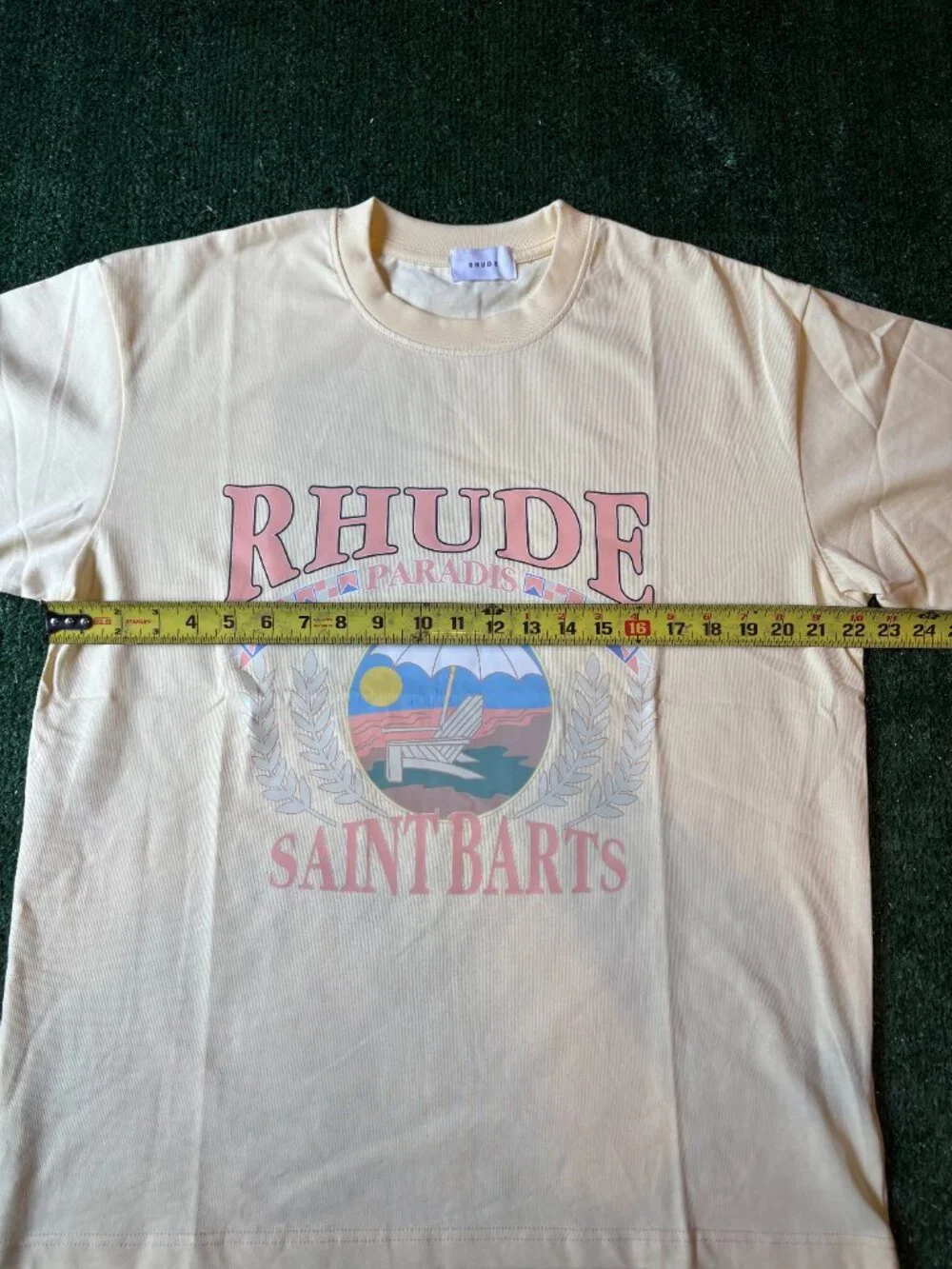 Rhude Saint Barts Graphic Tee Cream NWT - Picture 4 of 5